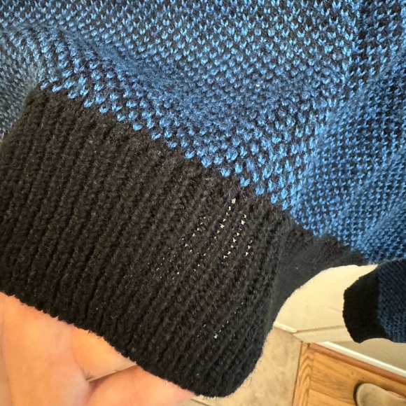 VTG 80s Saturdays Grunge Rad Geometric Unisex Pattern Purple Black Gray Sweater - Picture 8 of 12